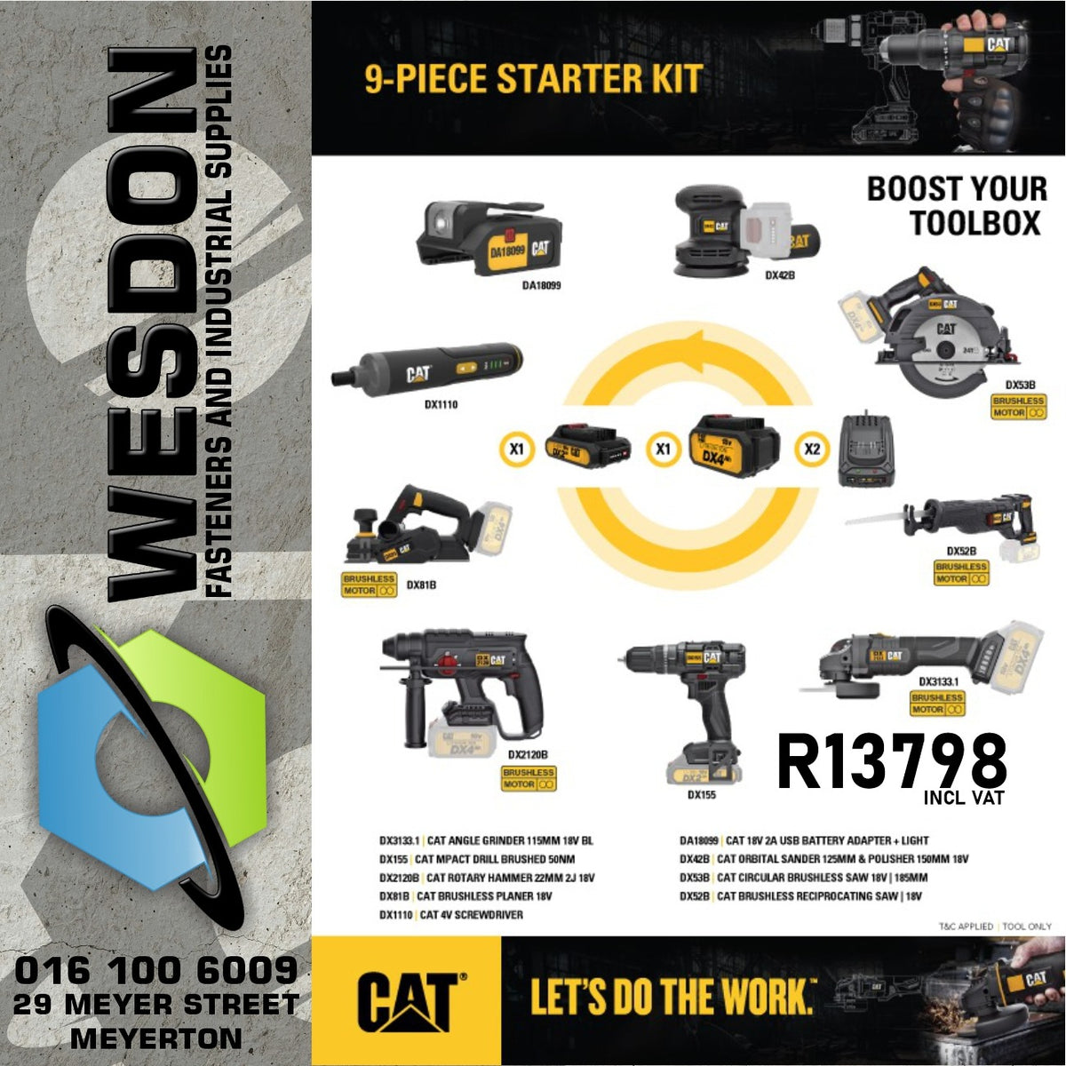 CAT 9 PIECE STARTER SET